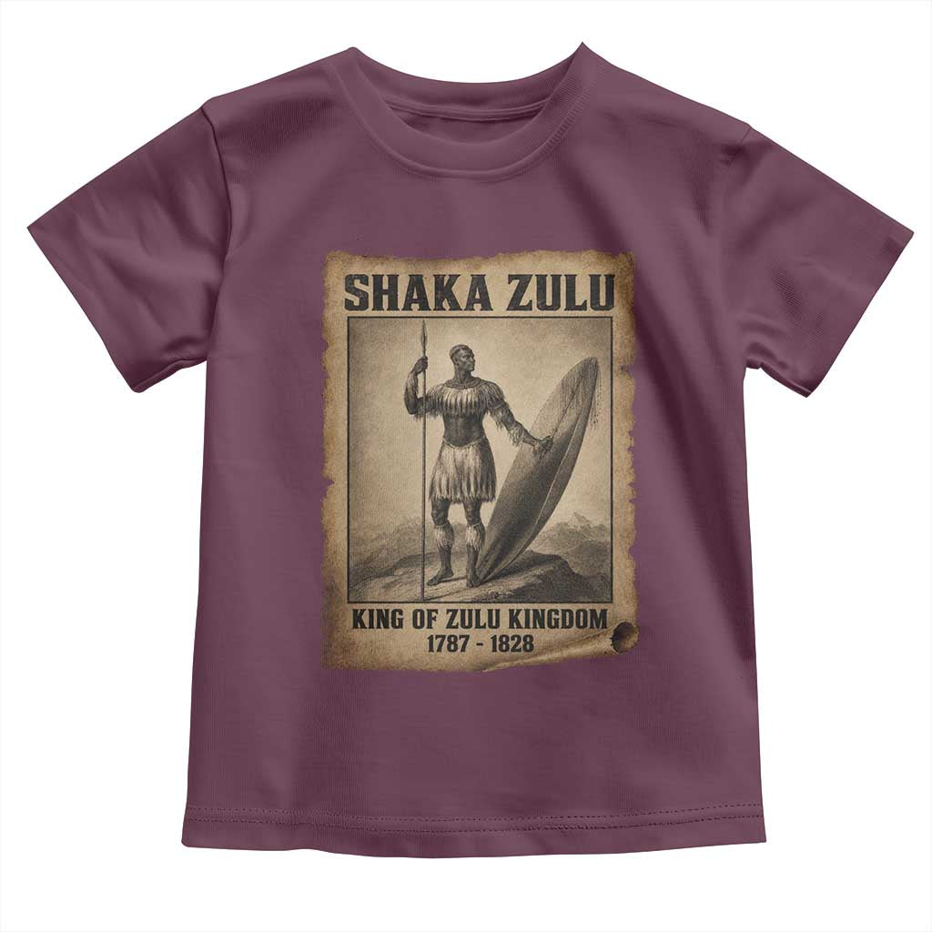 Shaka Zulu Toddler T Shirt King of Zulu Kingdom Indigenous African Tribe