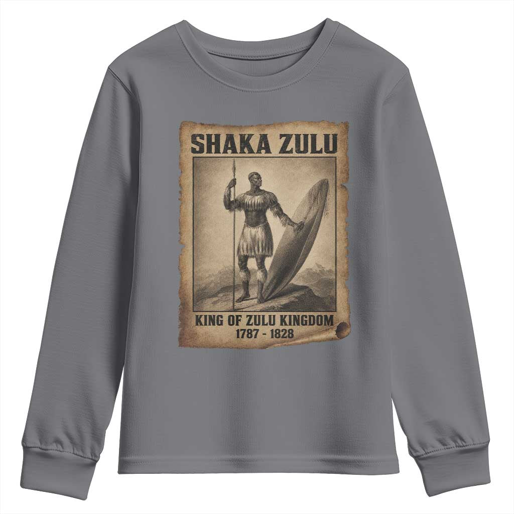 Shaka Zulu Youth Sweatshirt King of Zulu Kingdom Indigenous African Tribe
