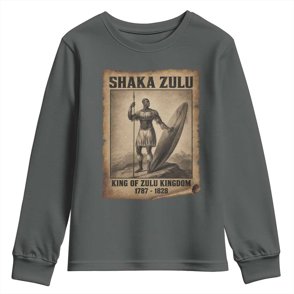 Shaka Zulu Youth Sweatshirt King of Zulu Kingdom Indigenous African Tribe