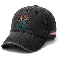 75th Birthday Washed Cotton Baseball Cap I Don't Know How To Act My Age I've Never Been 75 Before