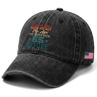 65th Birthday Washed Cotton Baseball Cap I Don't Know How To Act My Age I've Never Been 65 Before