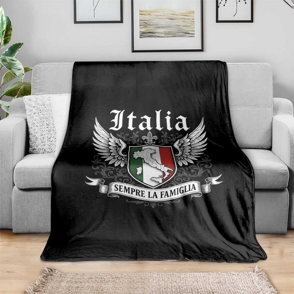 Italy Italia Sempre La Famiglia Throw Blanket Family Is Everything Italian Saying - Wonder Print Shop