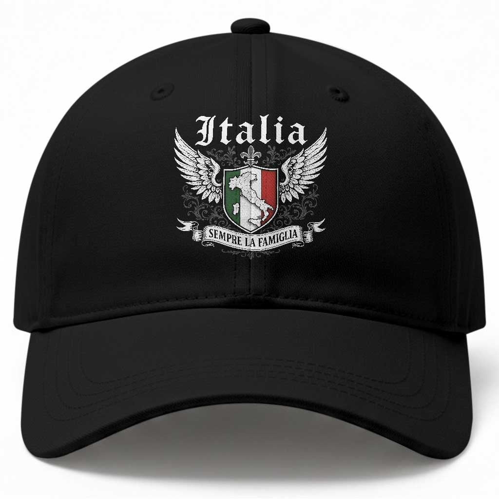 Italy Italia Sempre La Famiglia Baseball Cap Family Is Everything Italian Saying