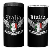 Italy Italia Sempre La Famiglia 4 in 1 Can Cooler Tumbler Family Is Everything Italian Saying - Wonder Print Shop