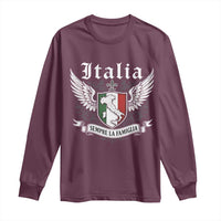 Italy Italia Sempre La Famiglia Long Sleeve Shirt Family Is Everything Italian Saying - Wonder Print Shop