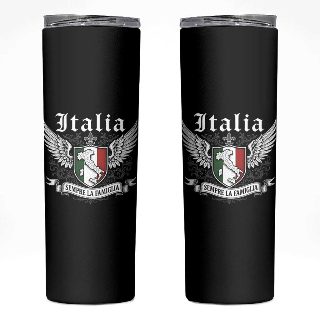 Italy Italia Sempre La Famiglia Skinny Tumbler Family Is Everything Italian Saying - Wonder Print Shop