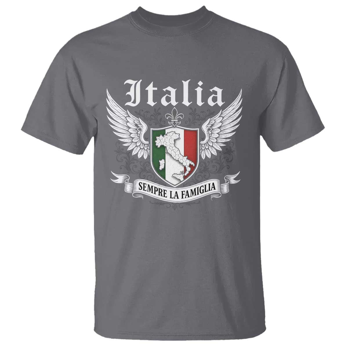 Italy Italia Sempre La Famiglia T Shirt Family Is Everything Italian Saying - Wonder Print Shop
