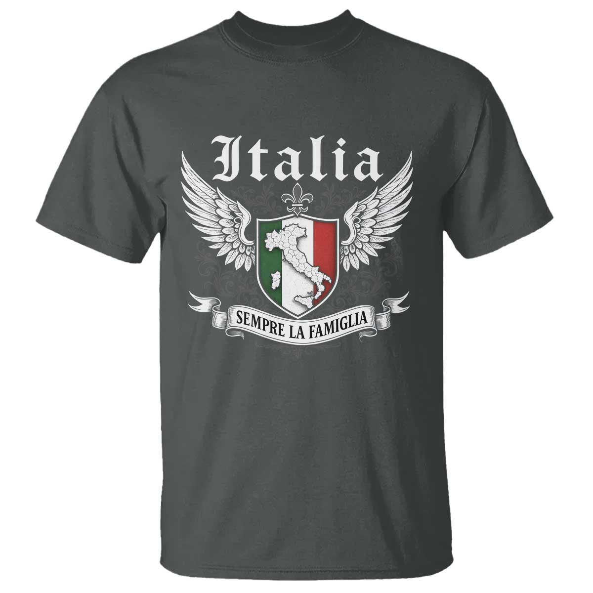 Italy Italia Sempre La Famiglia T Shirt Family Is Everything Italian Saying - Wonder Print Shop