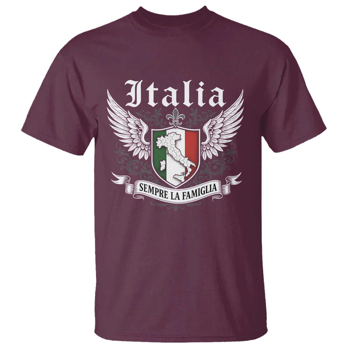 Italy Italia Sempre La Famiglia T Shirt Family Is Everything Italian Saying - Wonder Print Shop