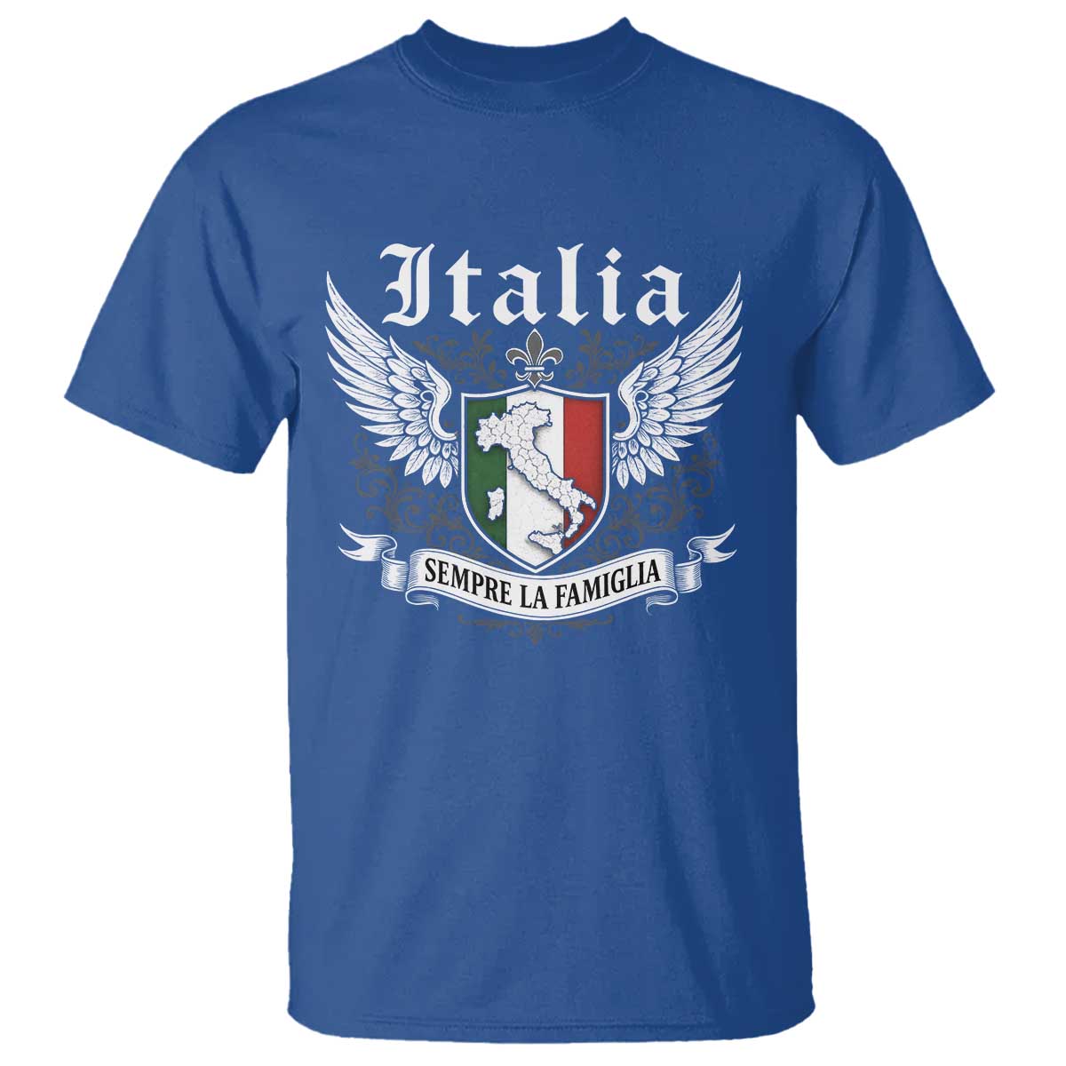 Italy Italia Sempre La Famiglia T Shirt Family Is Everything Italian Saying - Wonder Print Shop