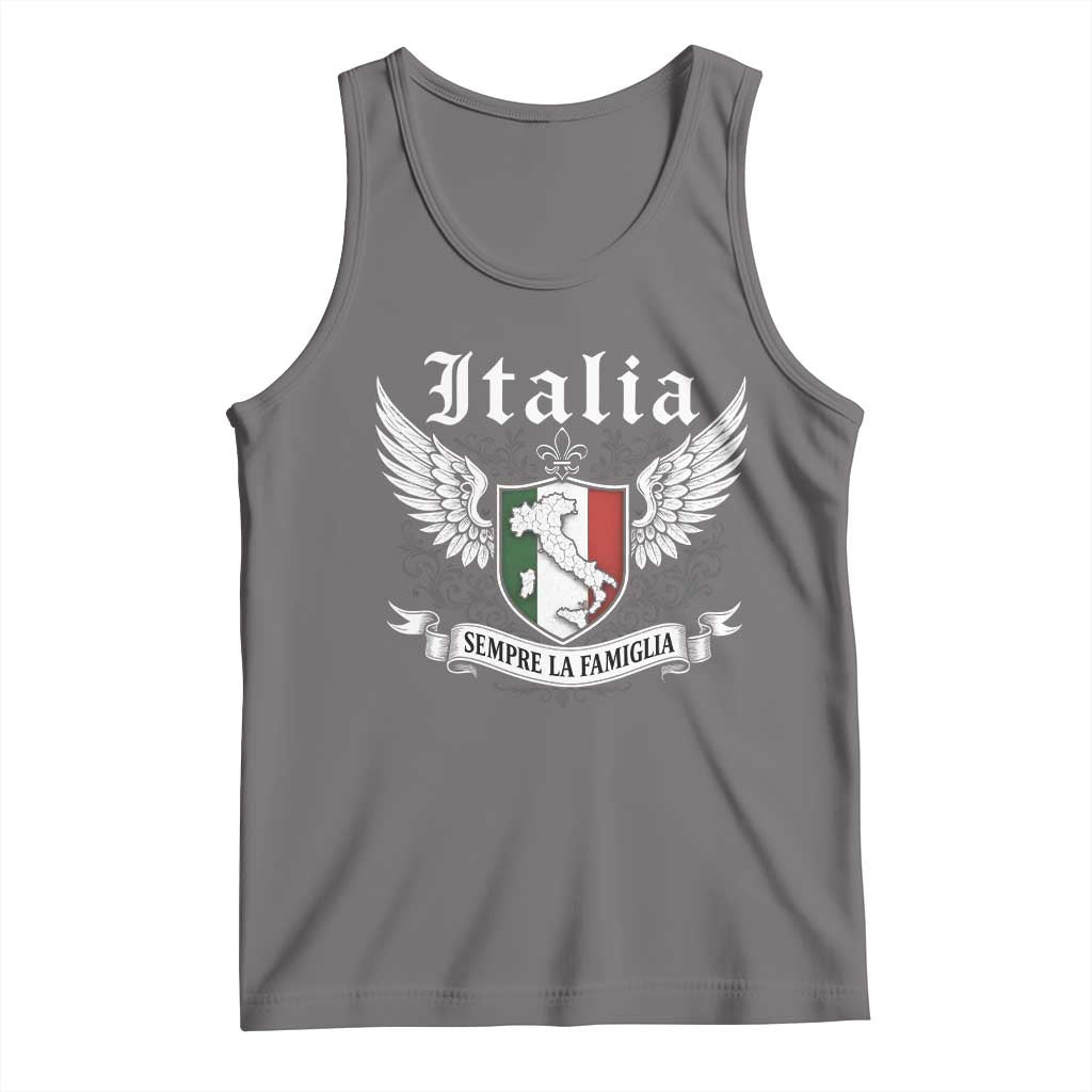 Italy Italia Sempre La Famiglia Tank Top Family Is Everything Italian Saying - Wonder Print Shop