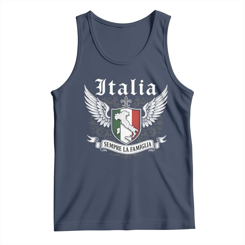 Italy Italia Sempre La Famiglia Tank Top Family Is Everything Italian Saying - Wonder Print Shop