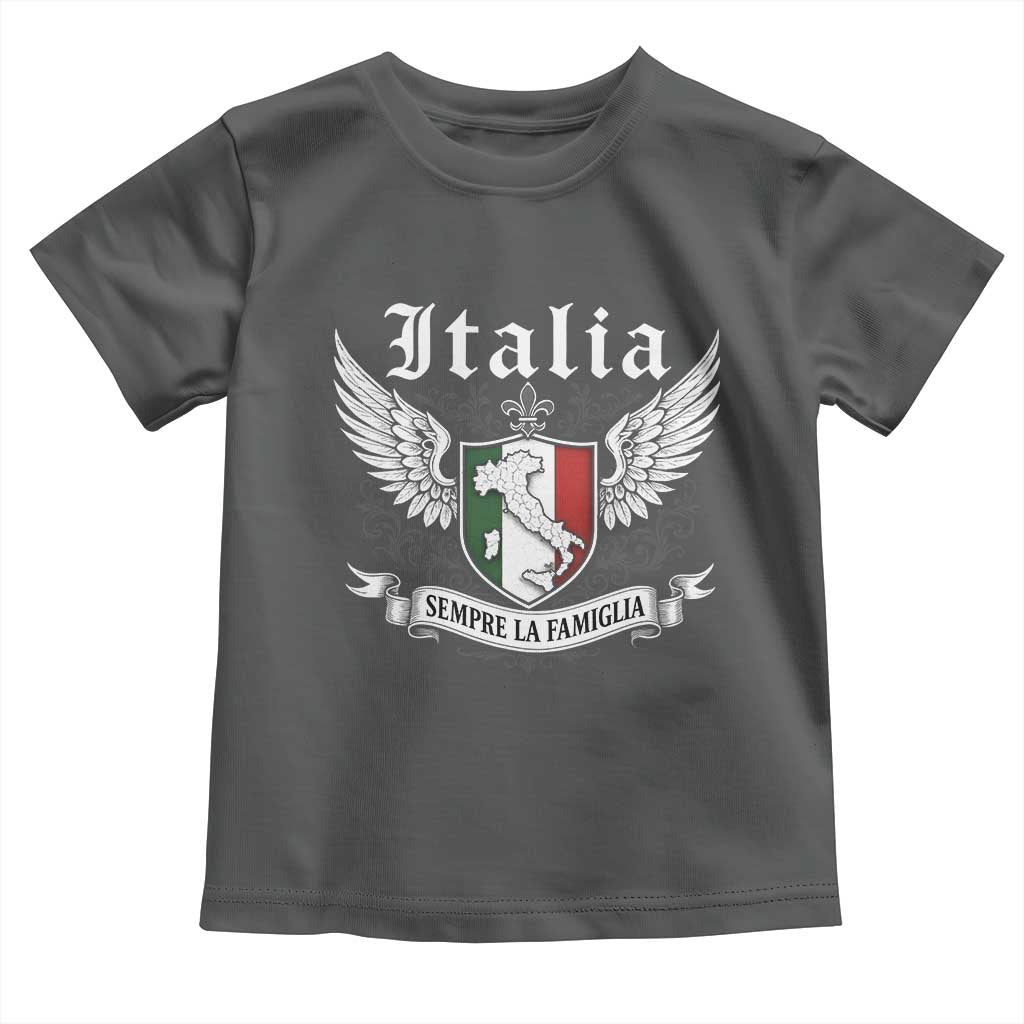 Italy Italia Sempre La Famiglia Toddler T Shirt Family Is Everything Italian Saying - Wonder Print Shop