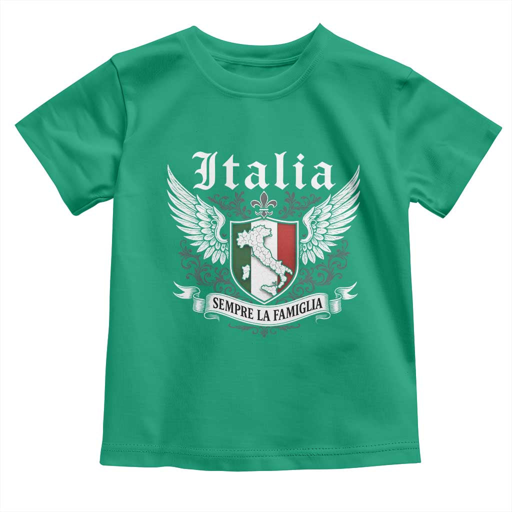 Italy Italia Sempre La Famiglia Toddler T Shirt Family Is Everything Italian Saying - Wonder Print Shop