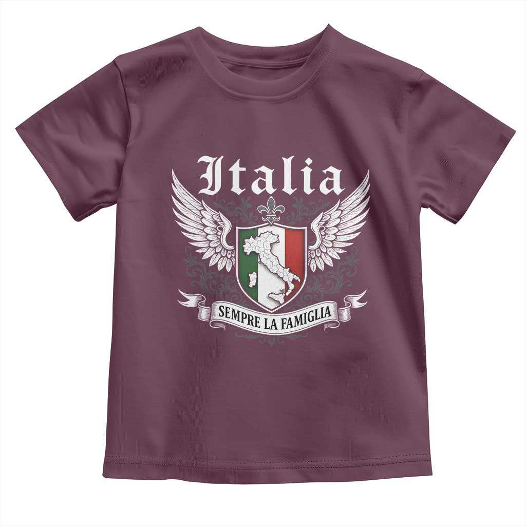Italy Italia Sempre La Famiglia Toddler T Shirt Family Is Everything Italian Saying - Wonder Print Shop