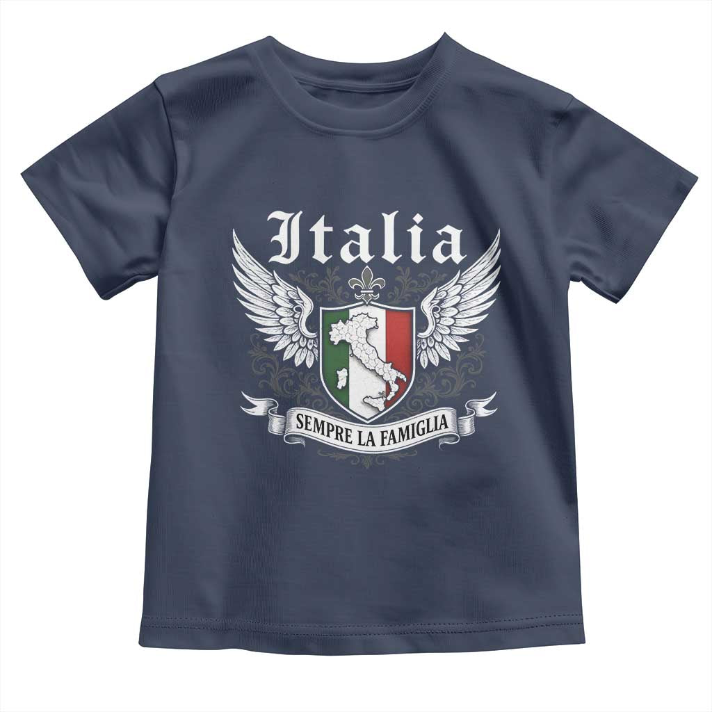 Italy Italia Sempre La Famiglia Toddler T Shirt Family Is Everything Italian Saying - Wonder Print Shop