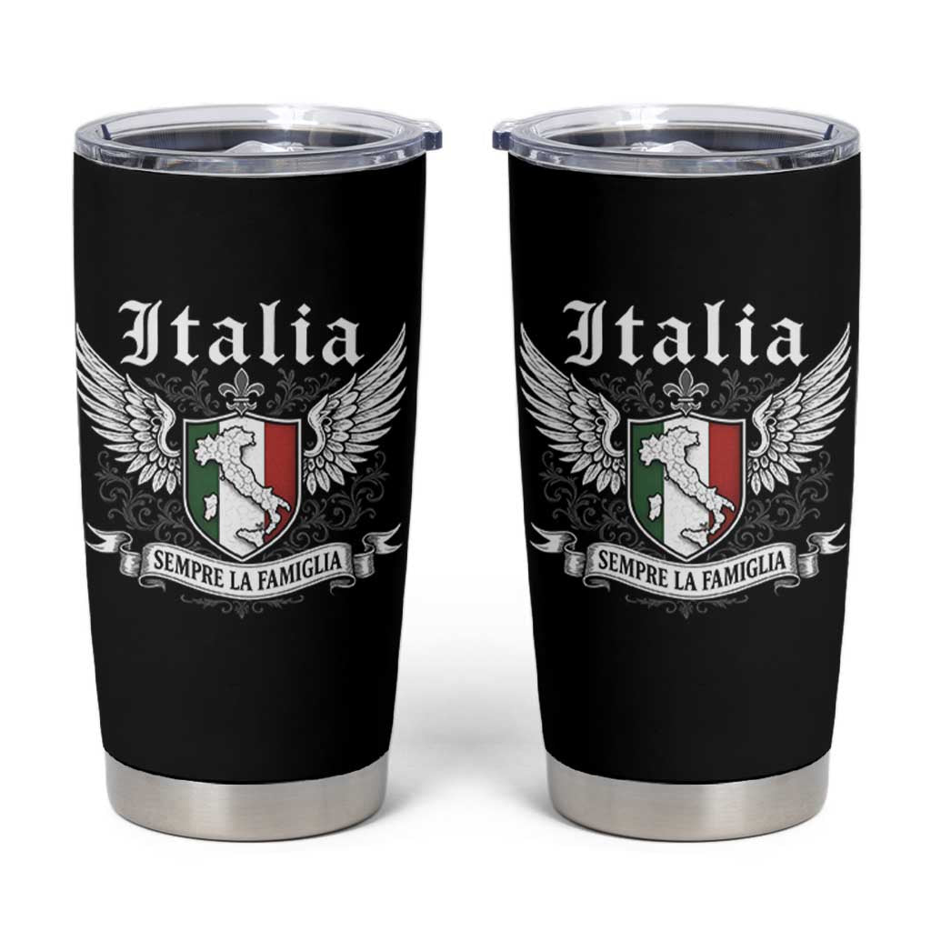 Italy Italia Sempre La Famiglia Tumbler Cup Family Is Everything Italian Saying - Wonder Print Shop