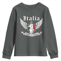 Italy Italia Sempre La Famiglia Youth Sweatshirt Family Is Everything Italian Saying - Wonder Print Shop