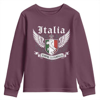 Italy Italia Sempre La Famiglia Youth Sweatshirt Family Is Everything Italian Saying - Wonder Print Shop