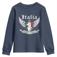 Italy Italia Sempre La Famiglia Youth Sweatshirt Family Is Everything Italian Saying - Wonder Print Shop