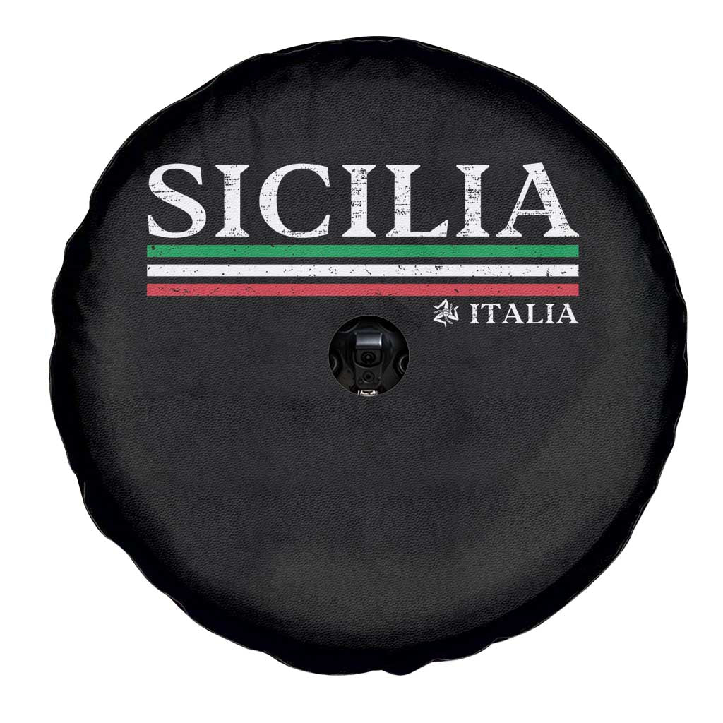 Sicily Sicilian Italian Flag Souvenirs Medusa Spare Tire Cover - Wonder Print Shop