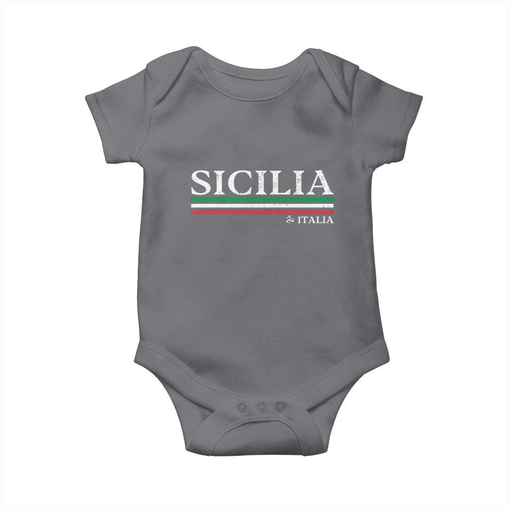 Sicily Sicilian Italian Flag Souvenirs Medusa Baby Onesie - Wonder Print Shop