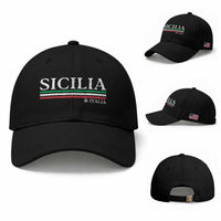 Sicily Sicilian Italian Flag Souvenirs Medusa Baseball Cap
