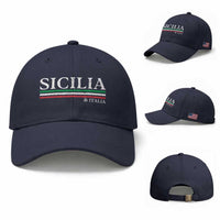 Sicily Sicilian Italian Flag Souvenirs Medusa Baseball Cap