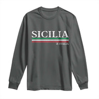 Sicily Sicilian Italian Flag Souvenirs Medusa Long Sleeve Shirt - Wonder Print Shop