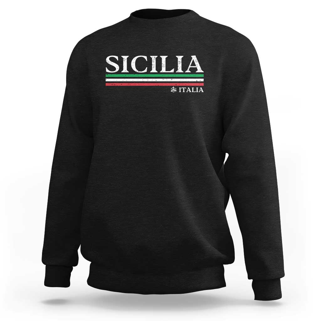Sicily Sicilian Italian Flag Souvenirs Medusa Sweatshirt - Wonder Print Shop