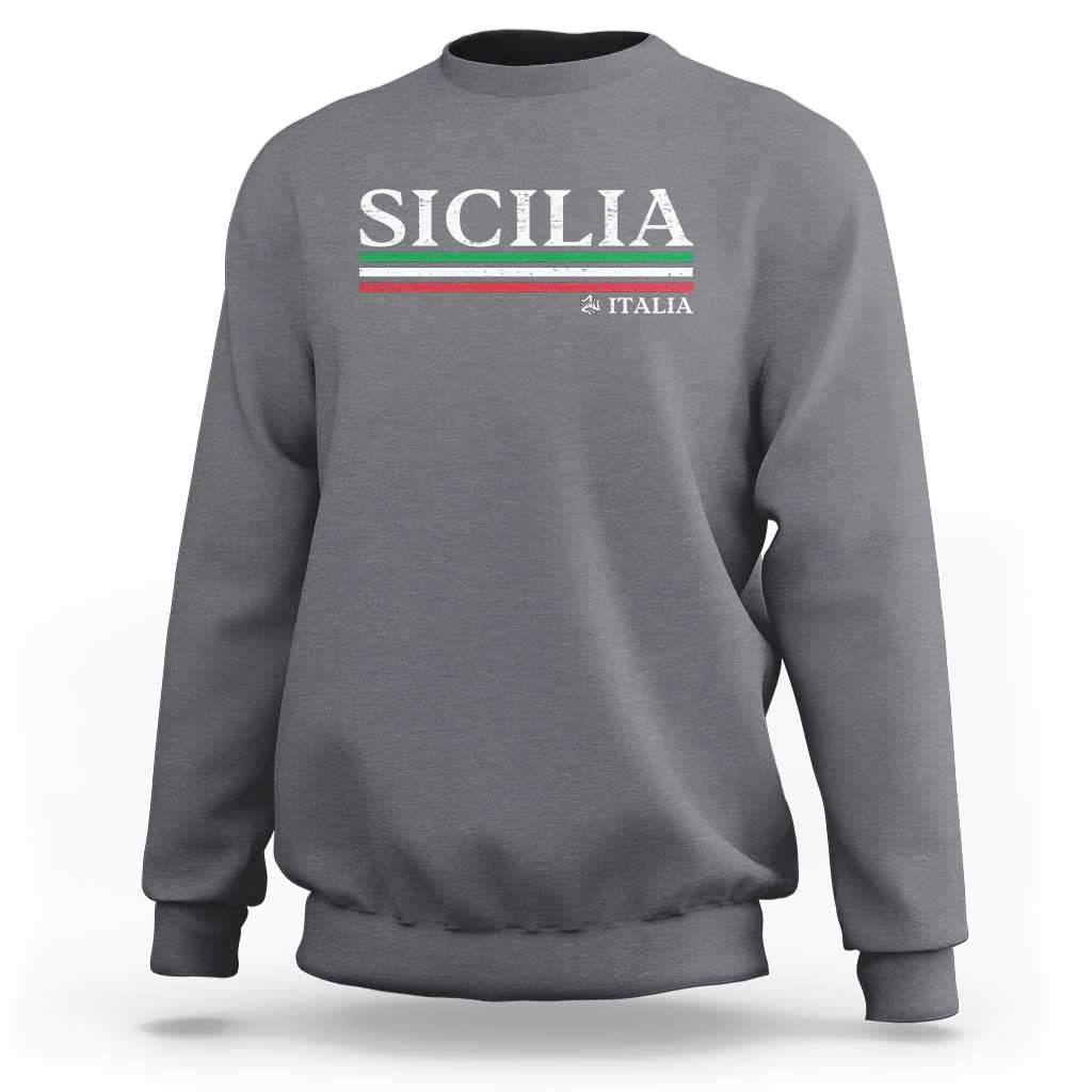Sicily Sicilian Italian Flag Souvenirs Medusa Sweatshirt - Wonder Print Shop
