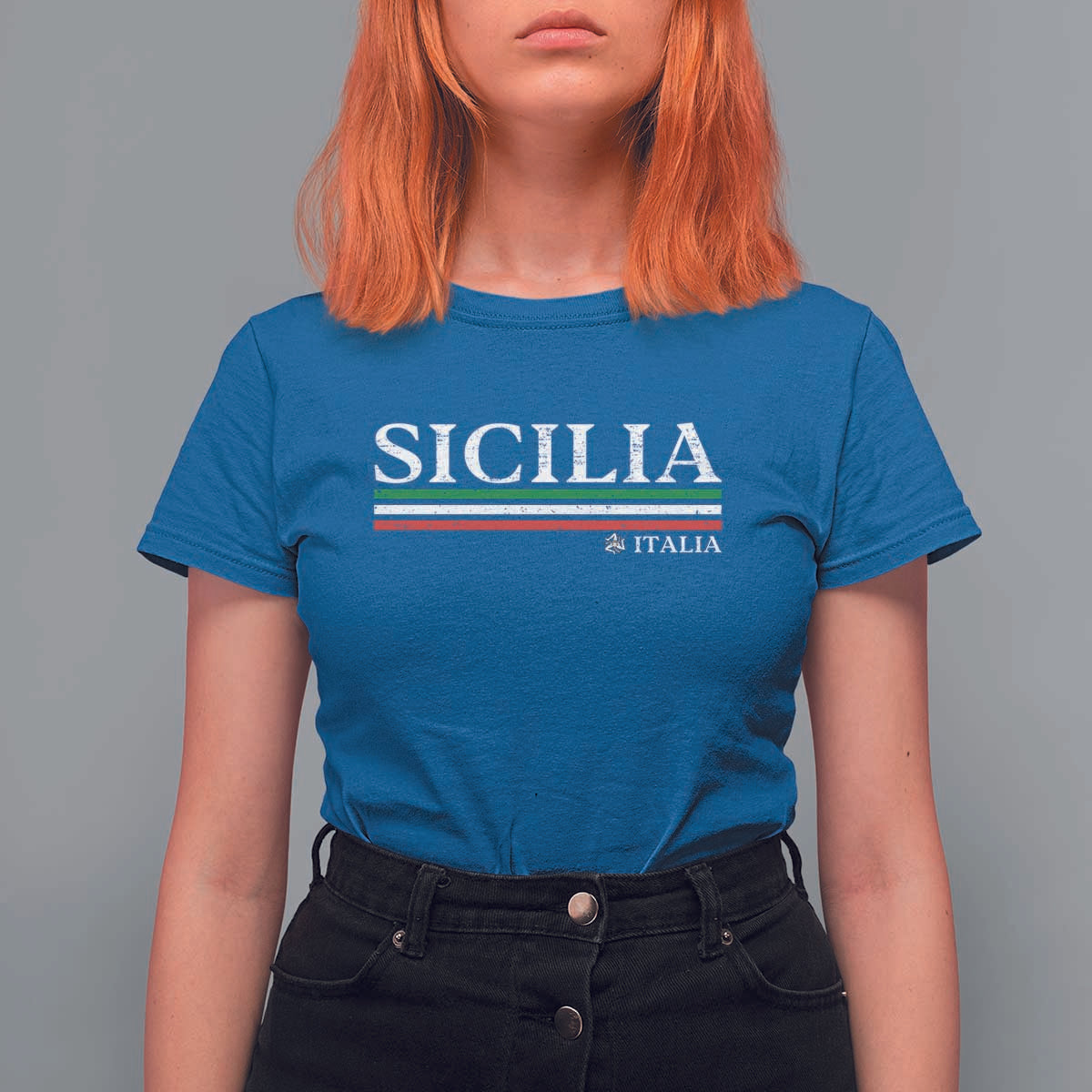 Sicily Sicilian Italian Flag Souvenirs Medusa T Shirt For Women - Wonder Print Shop