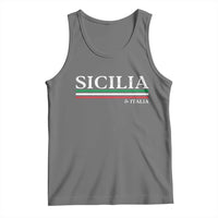 Sicily Sicilian Italian Flag Souvenirs Medusa Tank Top - Wonder Print Shop