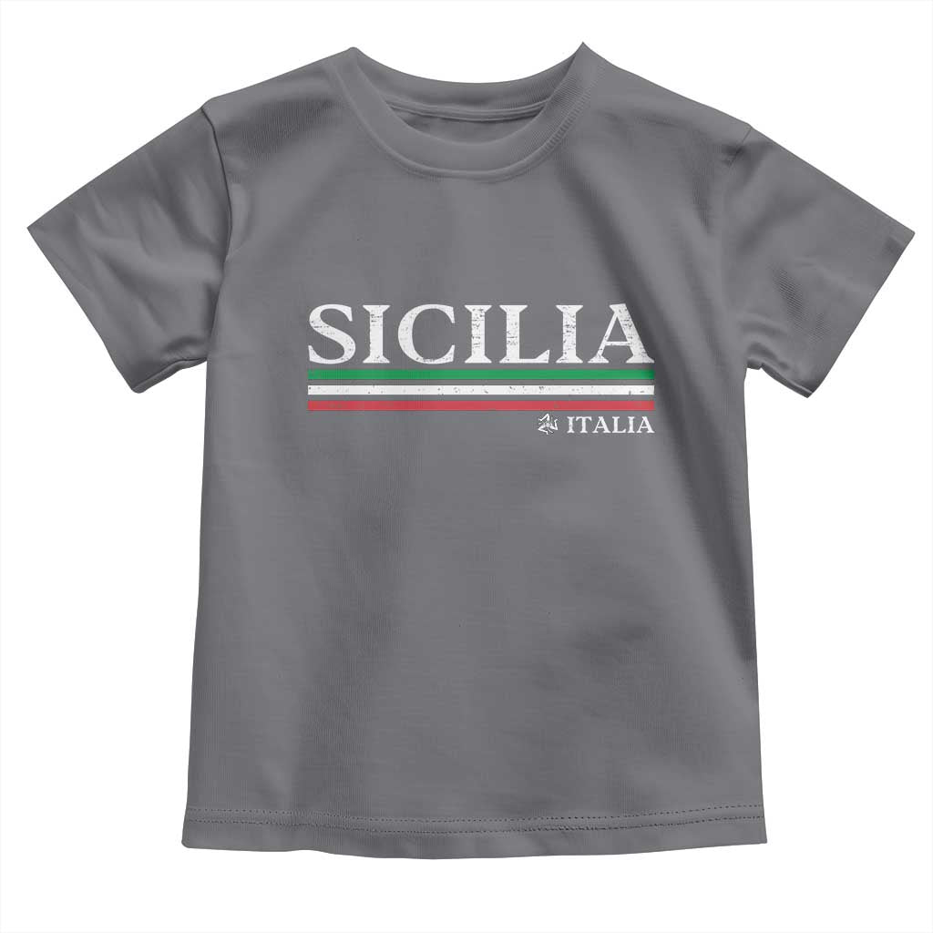 Sicily Sicilian Italian Flag Souvenirs Medusa Toddler T Shirt - Wonder Print Shop