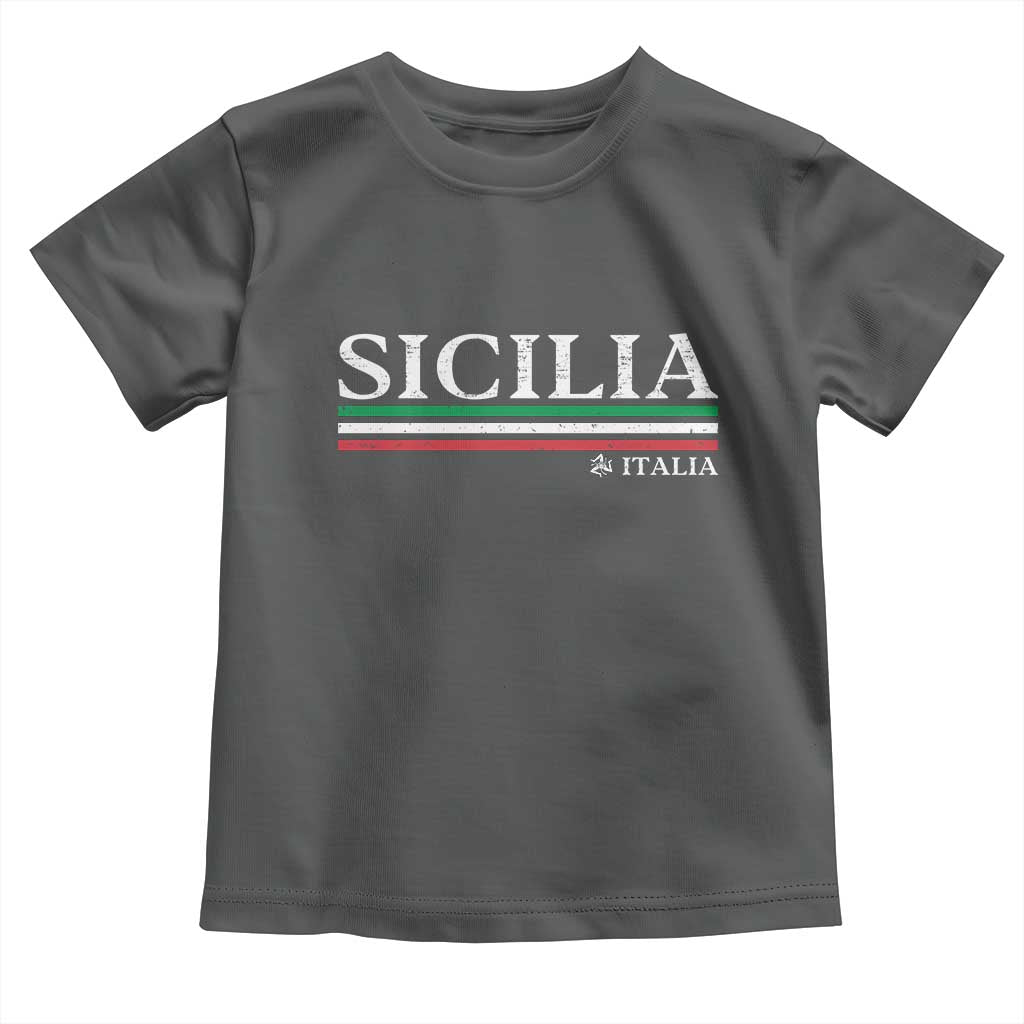 Sicily Sicilian Italian Flag Souvenirs Medusa Toddler T Shirt - Wonder Print Shop