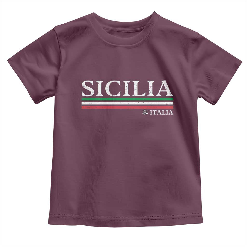 Sicily Sicilian Italian Flag Souvenirs Medusa Toddler T Shirt - Wonder Print Shop