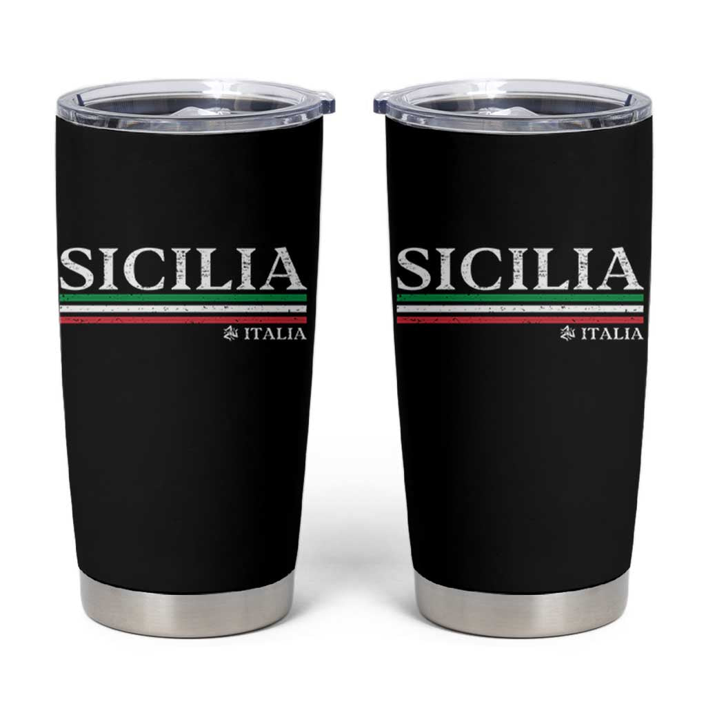Sicily Sicilian Italian Flag Souvenirs Medusa Tumbler Cup - Wonder Print Shop