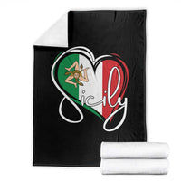 Sicily Palermo Italy Medusa Sicilia Heart Italian Flag Throw Blanket - Wonder Print Shop