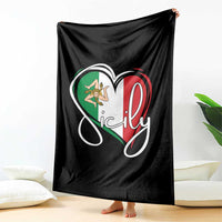 Sicily Palermo Italy Medusa Sicilia Heart Italian Flag Throw Blanket - Wonder Print Shop