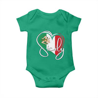 Sicily Palermo Italy Medusa Sicilia Heart Italian Flag Baby Onesie - Wonder Print Shop