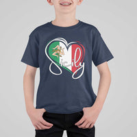 Sicily Palermo Italy Medusa Sicilia Heart Italian Flag T Shirt For Kid - Wonder Print Shop