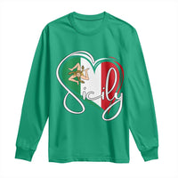 Sicily Palermo Italy Medusa Sicilia Heart Italian Flag Long Sleeve Shirt - Wonder Print Shop
