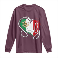 Sicily Palermo Italy Medusa Sicilia Heart Italian Flag Long Sleeve Shirt - Wonder Print Shop