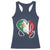 Sicily Palermo Italy Medusa Sicilia Heart Italian Flag Racerback Tank Top - Wonder Print Shop