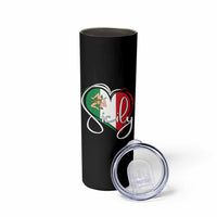 Sicily Palermo Italy Medusa Sicilia Heart Italian Flag Skinny Tumbler - Wonder Print Shop