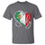 Sicily Palermo Italy Medusa Sicilia Heart Italian Flag T Shirt - Wonder Print Shop