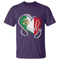 Sicily Palermo Italy Medusa Sicilia Heart Italian Flag T Shirt - Wonder Print Shop