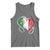 Sicily Palermo Italy Medusa Sicilia Heart Italian Flag Tank Top - Wonder Print Shop