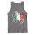 Sicily Palermo Italy Medusa Sicilia Heart Italian Flag Tank Top - Wonder Print Shop