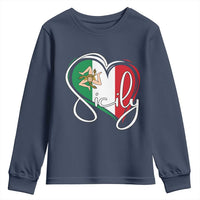 Sicily Palermo Italy Medusa Sicilia Heart Italian Flag Youth Sweatshirt - Wonder Print Shop